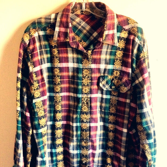 Tops - Women's Plaid Long Sleeve Blouse